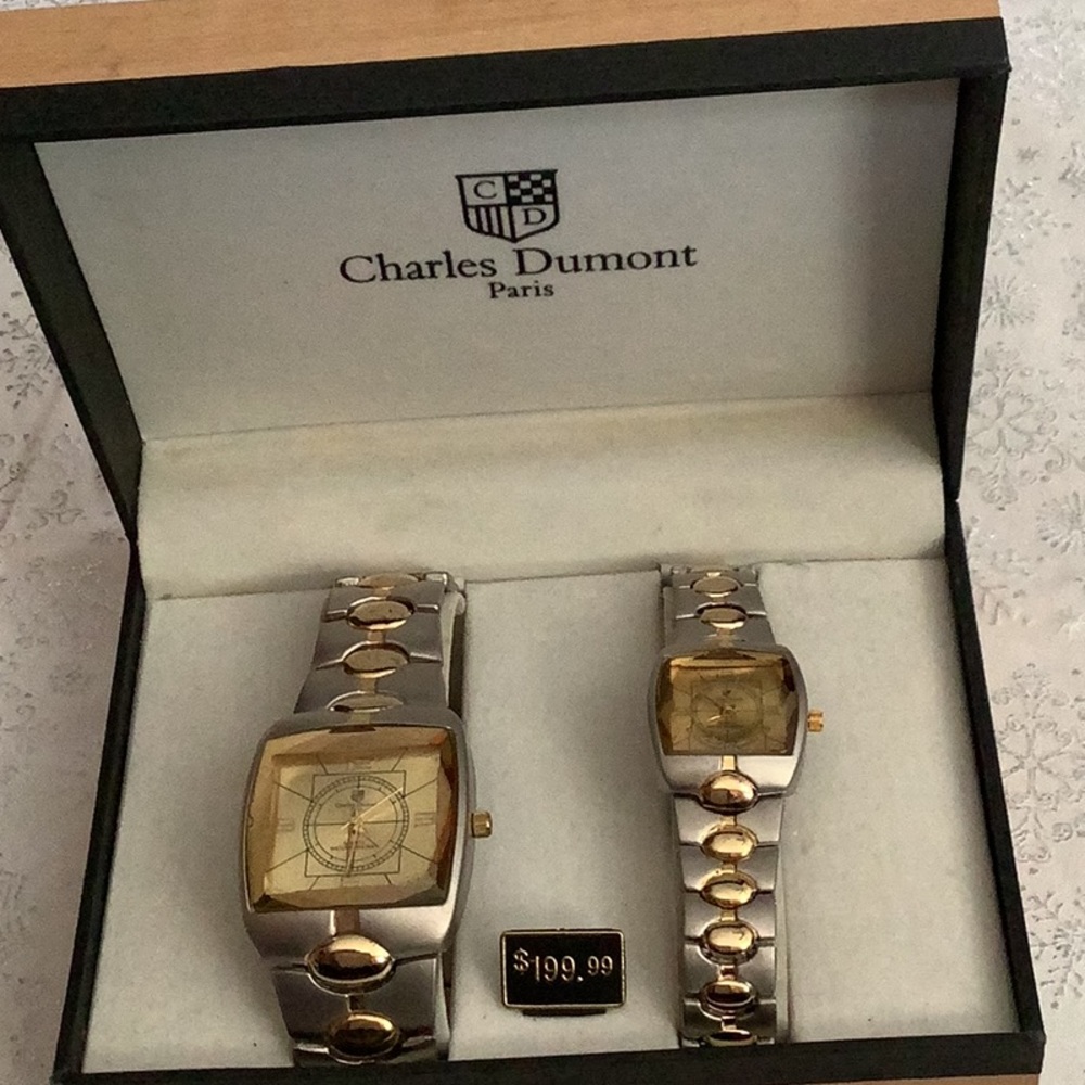 New in box Charles Dumont watch set